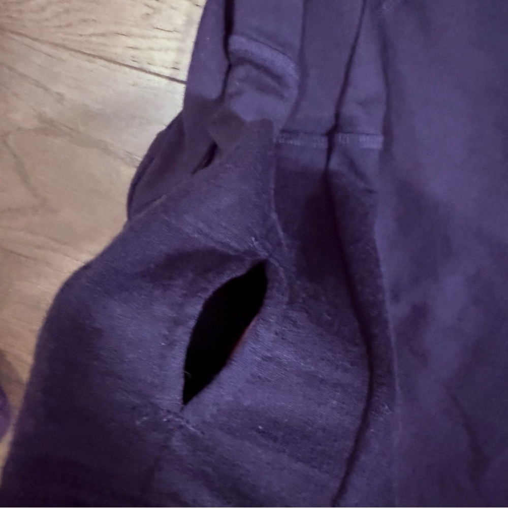 Ibex Wool Hooded Dress with Pockets and Thumbholes Sz Large Purple - Picture 4 of 10